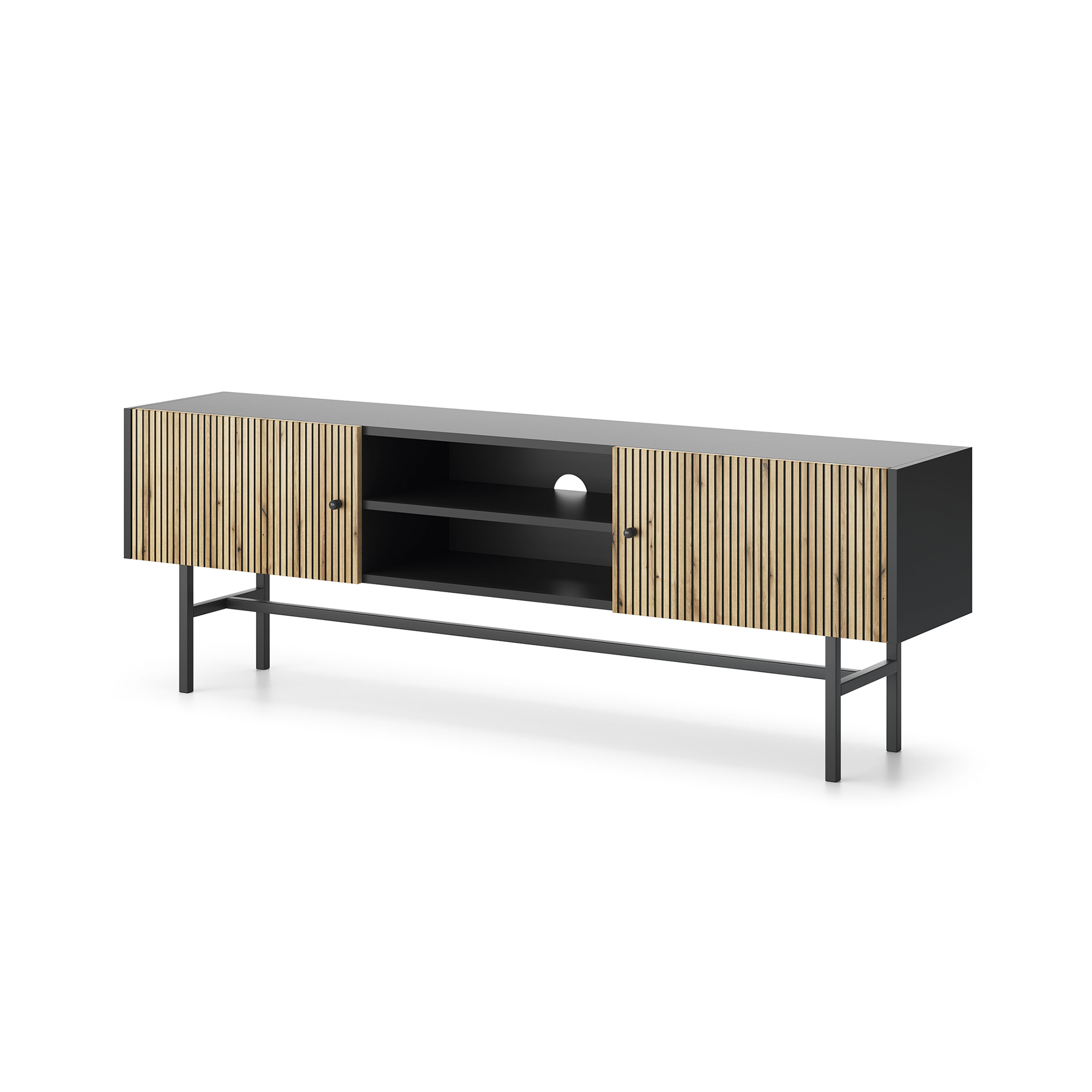 Diva Czarna + Dąb Evoke RTV