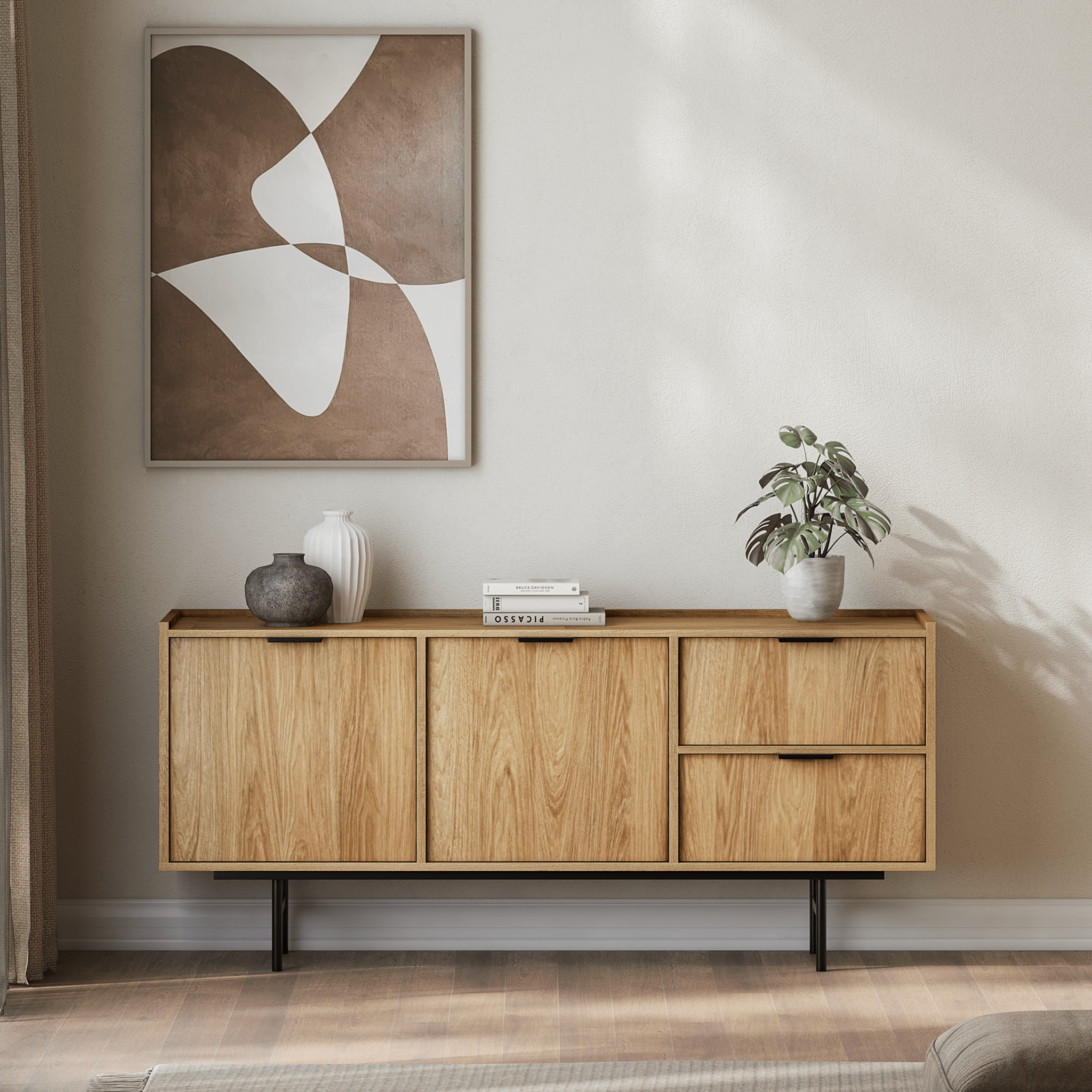 Edison Komoda 2d2s Dąb Hikora