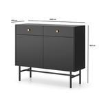 Diva Czarna Komoda 2d2s