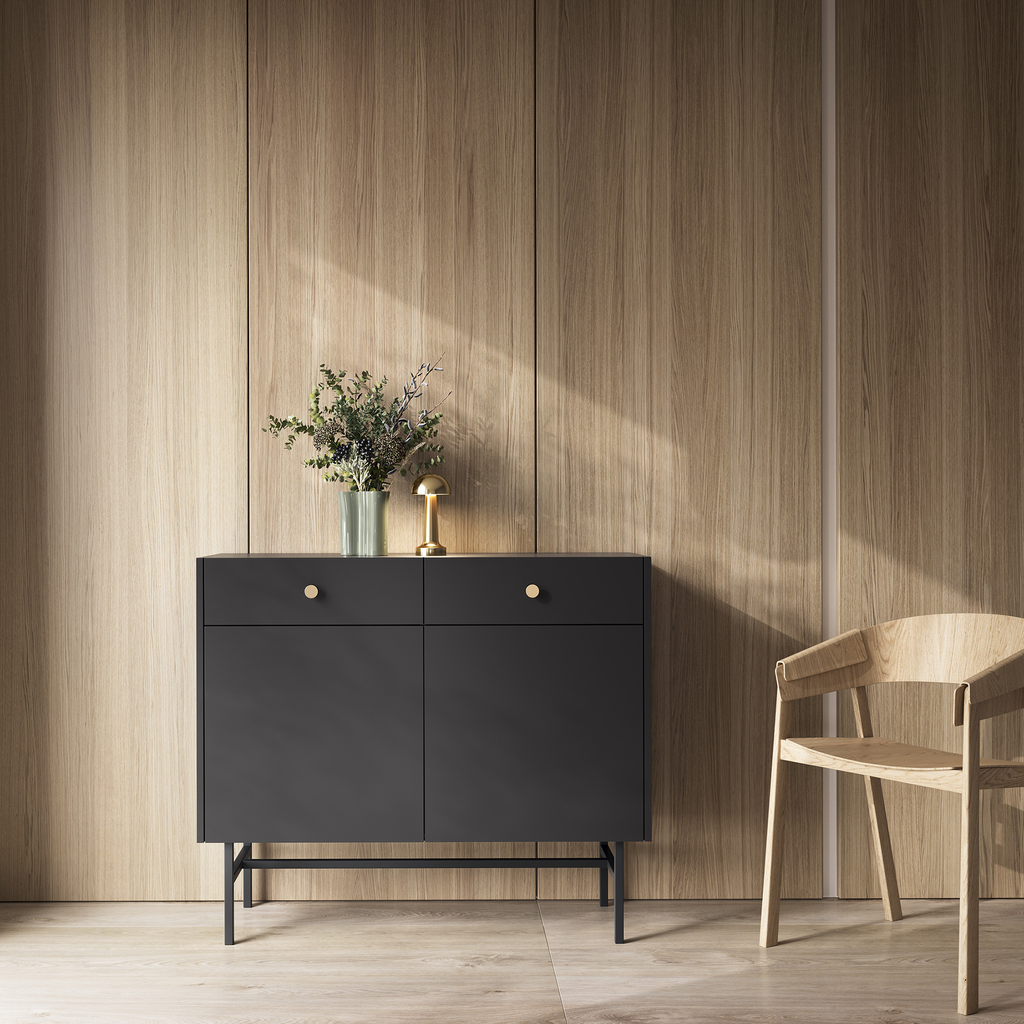 Diva Czarna Komoda 2d2s