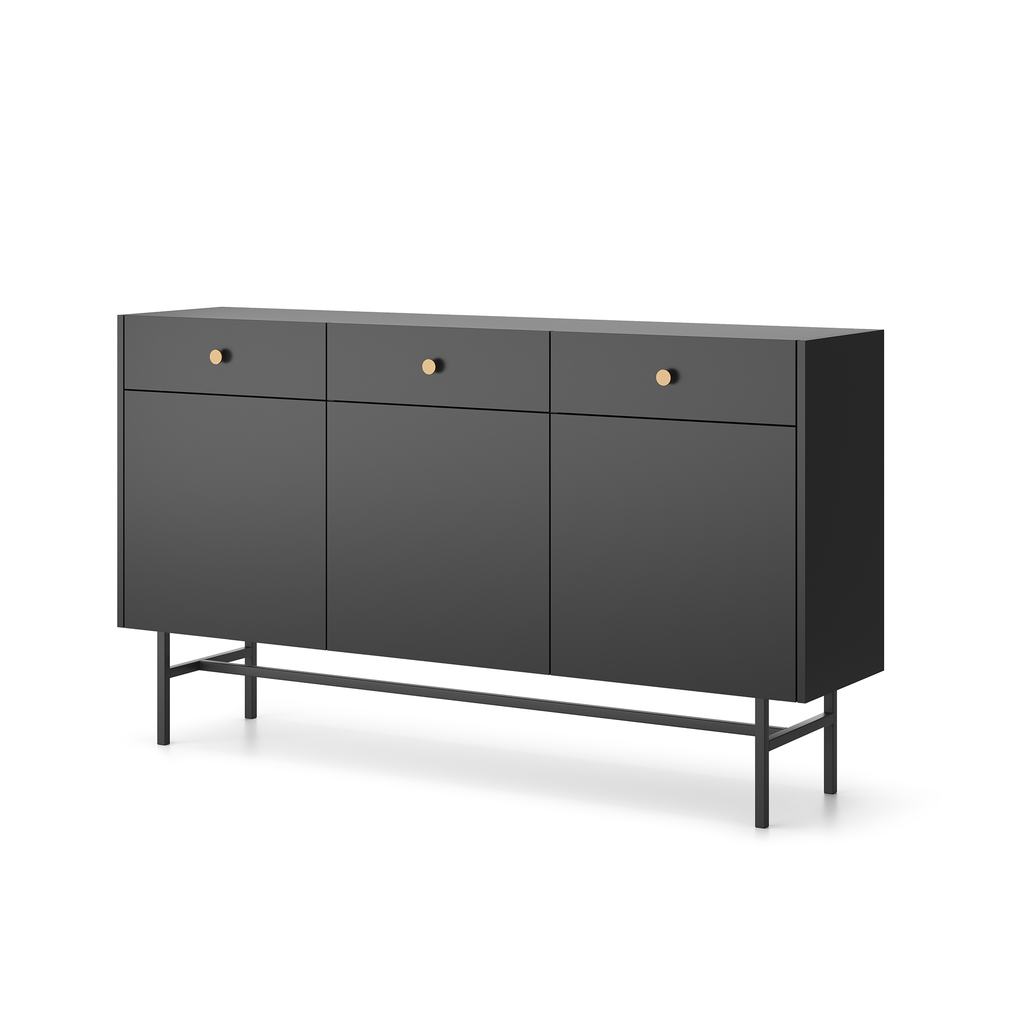 Diva Czarna Komoda 3d3s