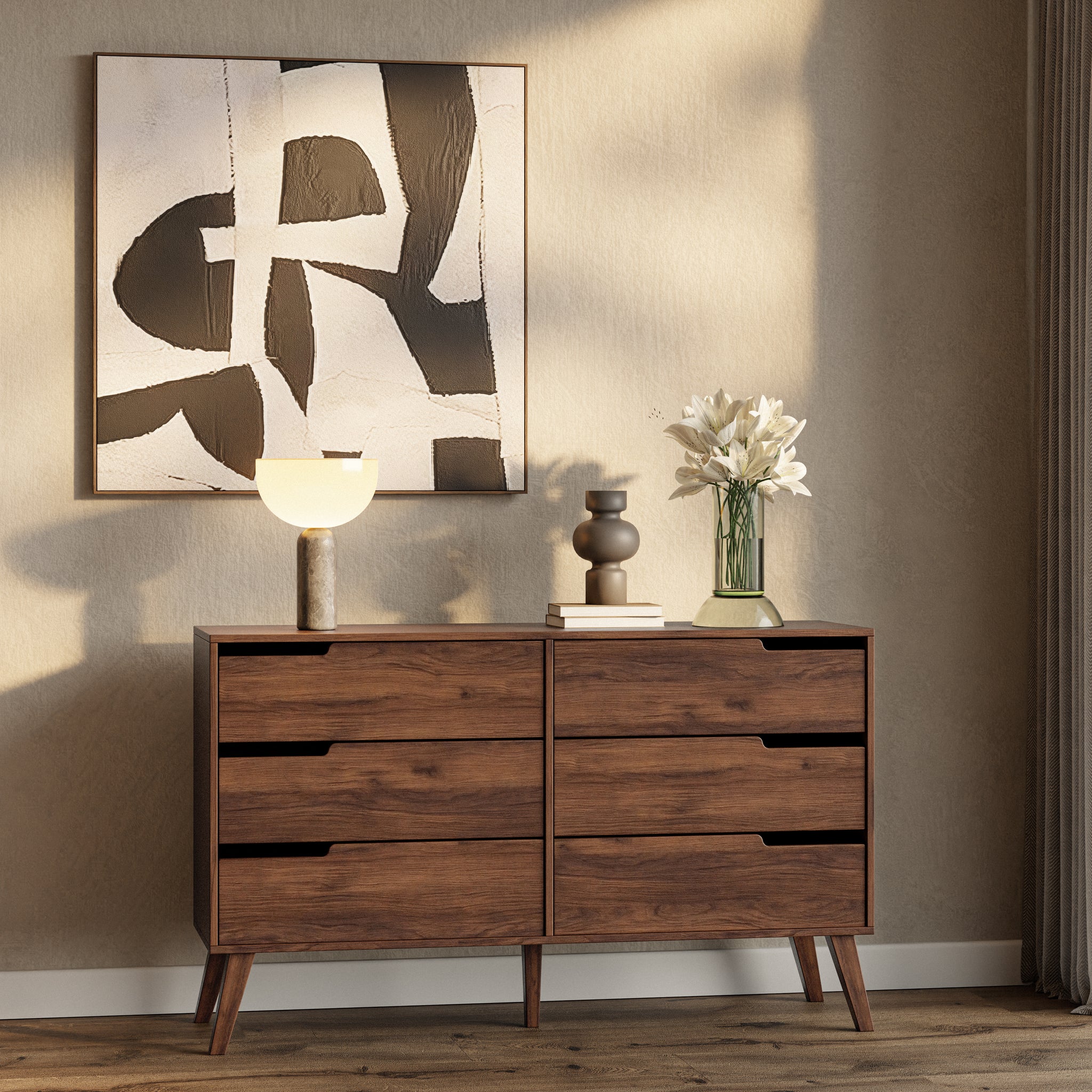 Nordello Orzech Warmia Komoda 6s