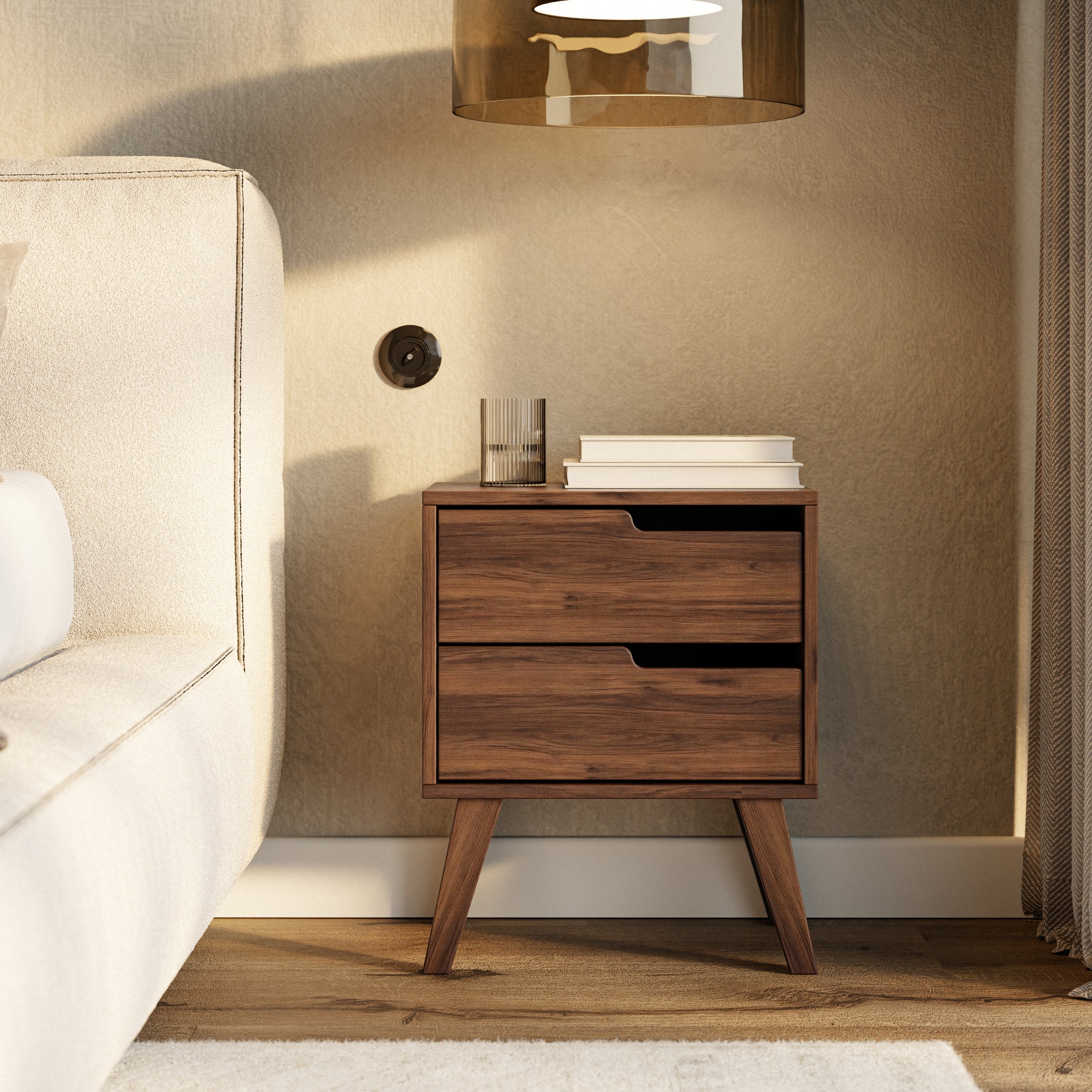 Nordello Orzech Warmia Szafka Nocna (Prawa)