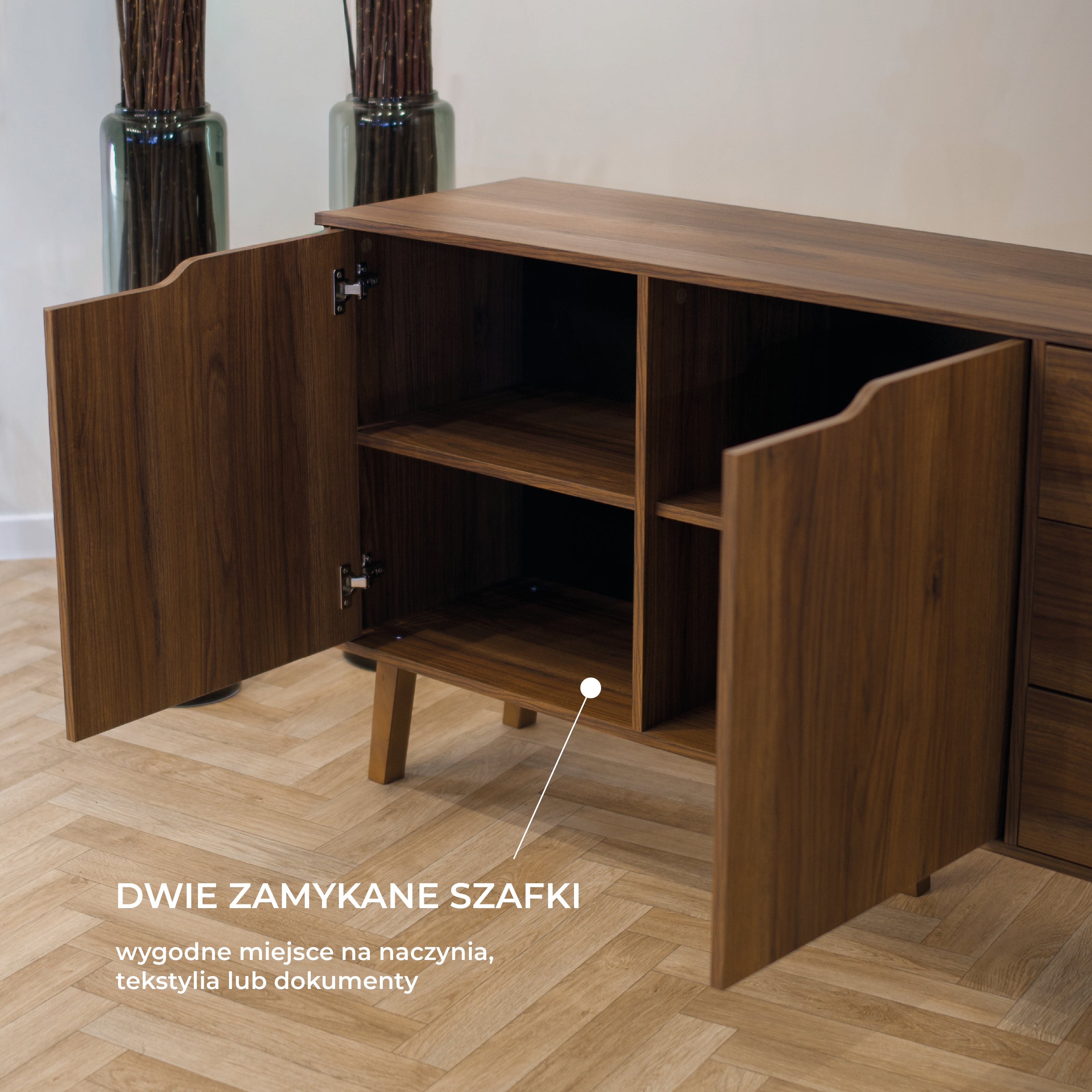Nordello Orzech Warmia Komoda 2d3s