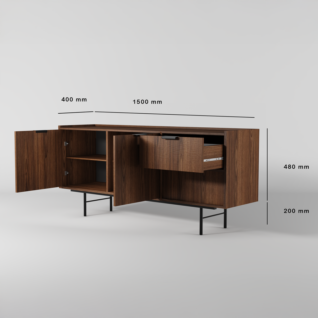 Edison Komoda 2d2s Orzech Warmia