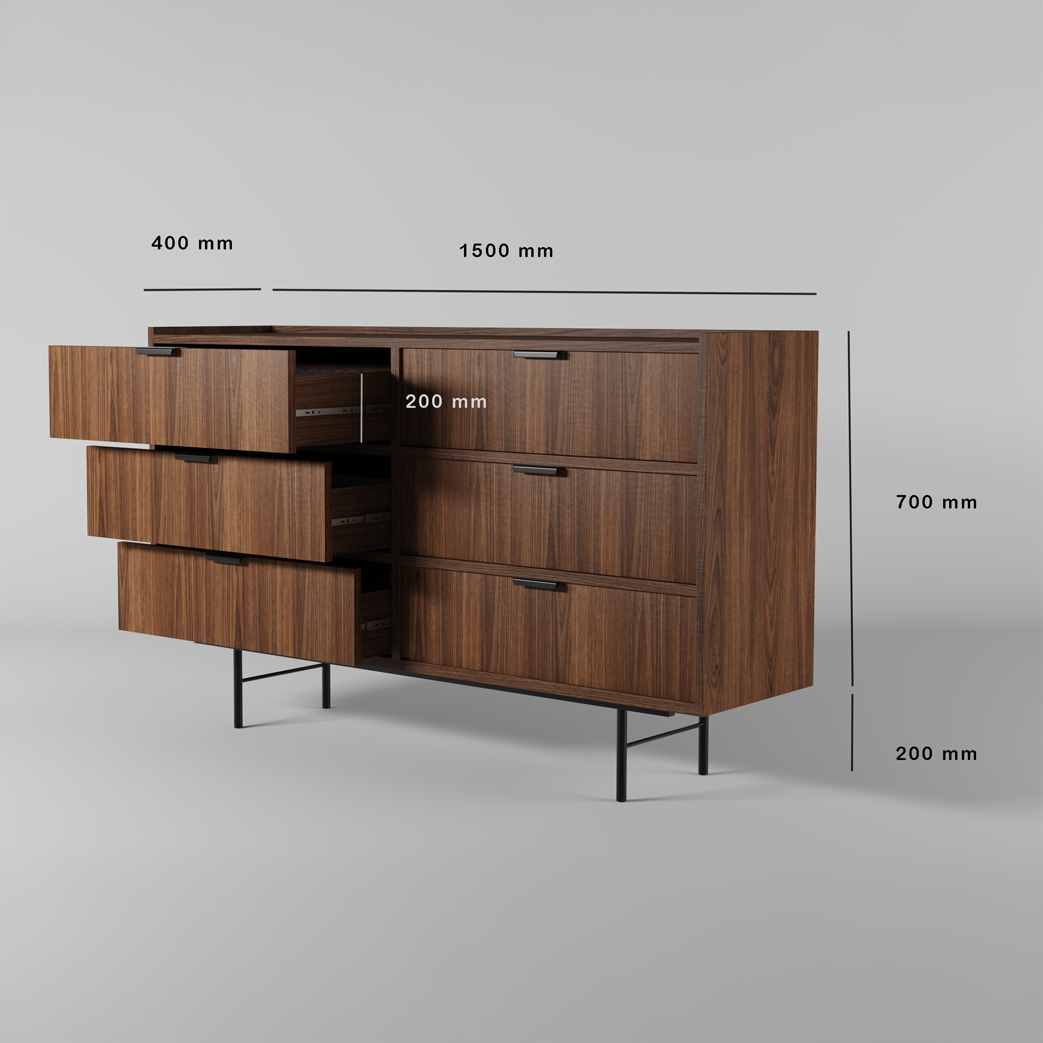 Edison Komoda 6s Orzech Warmia